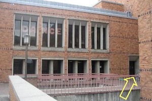 Photo showing entrance to Meany Dance Studios